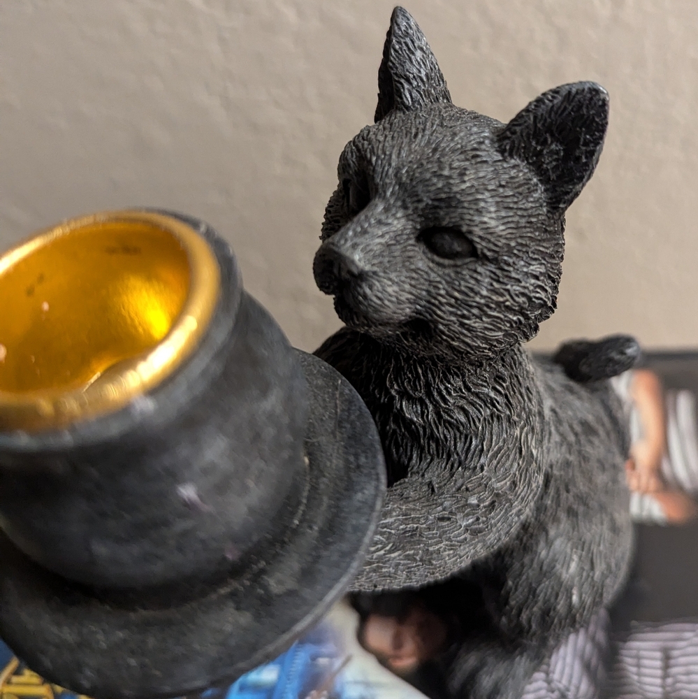 Black Cat Candle Holder - Picture 9 of 11